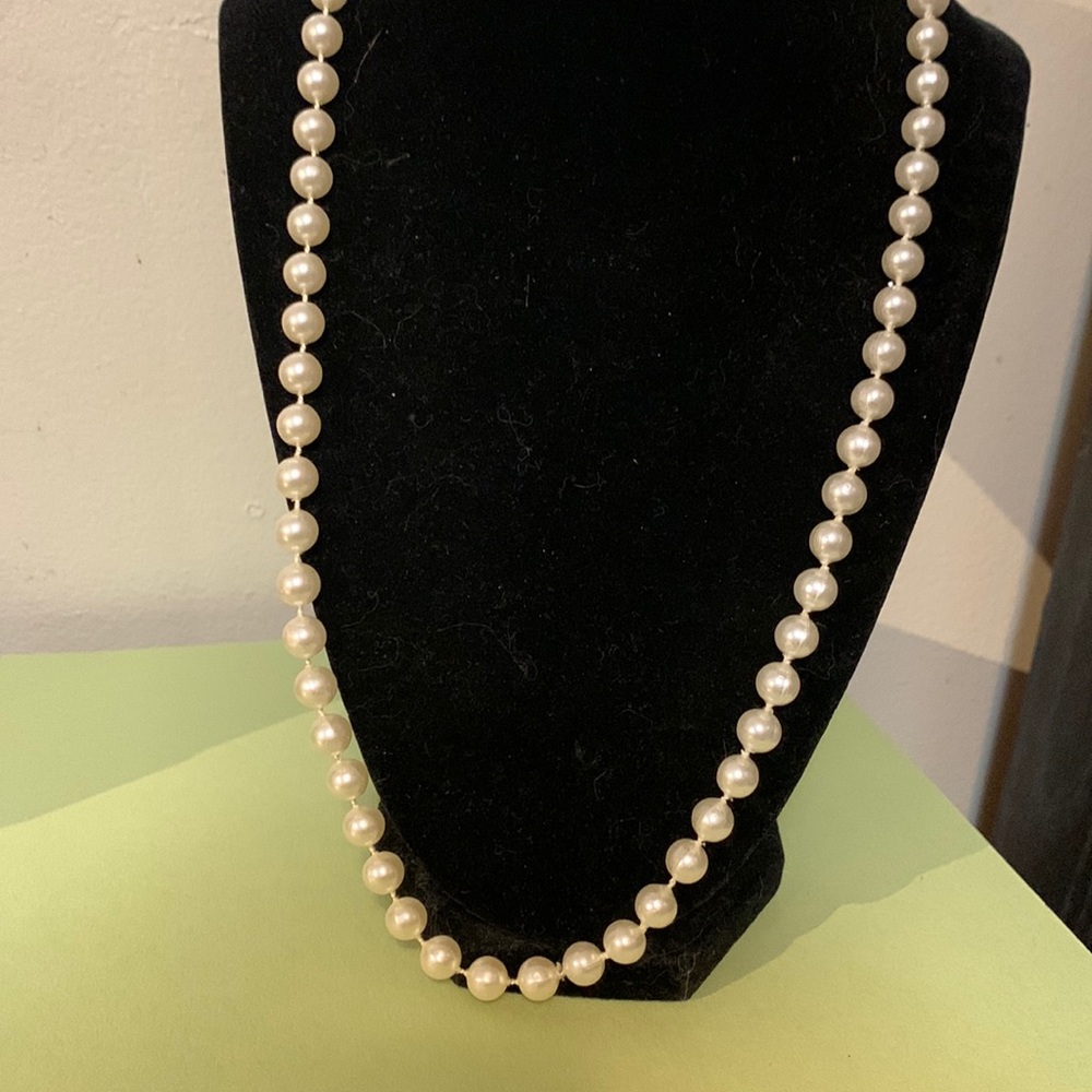 Faux Pearls necklace 23”